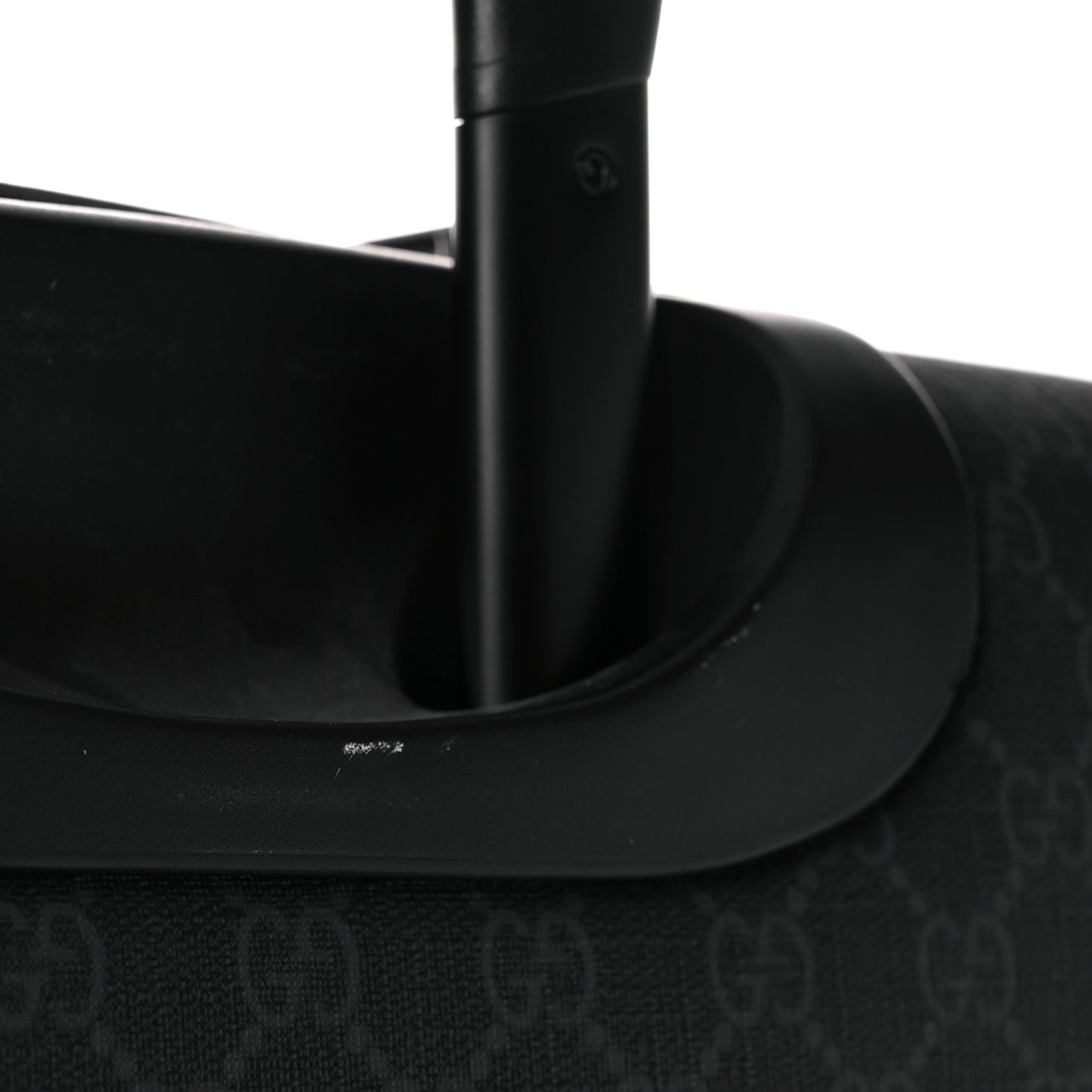 GG Supreme Monogram Four Wheel Suitcase Black Grey