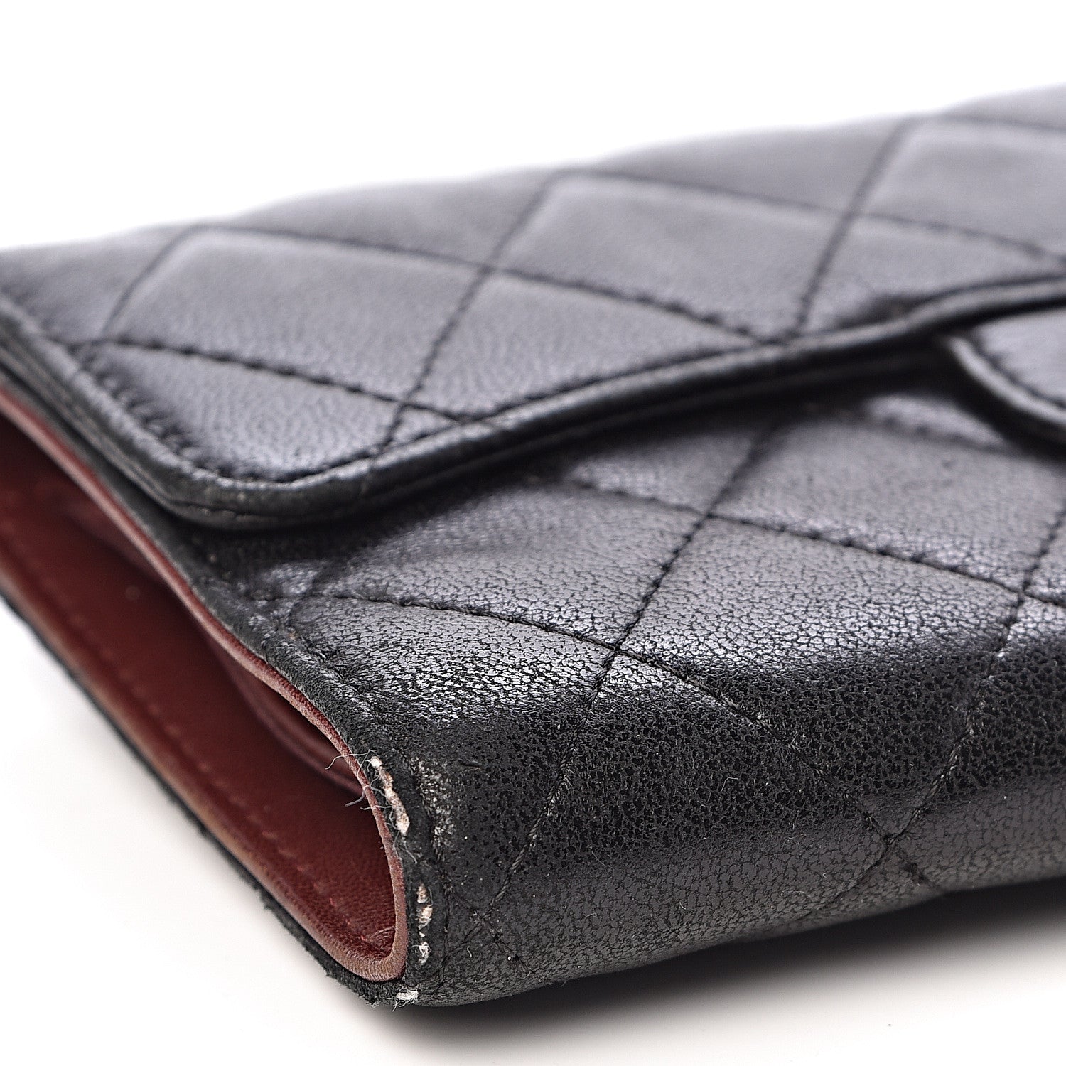 Chanel Lambskin Quilted Large Flap Wallet Black 9 of 12