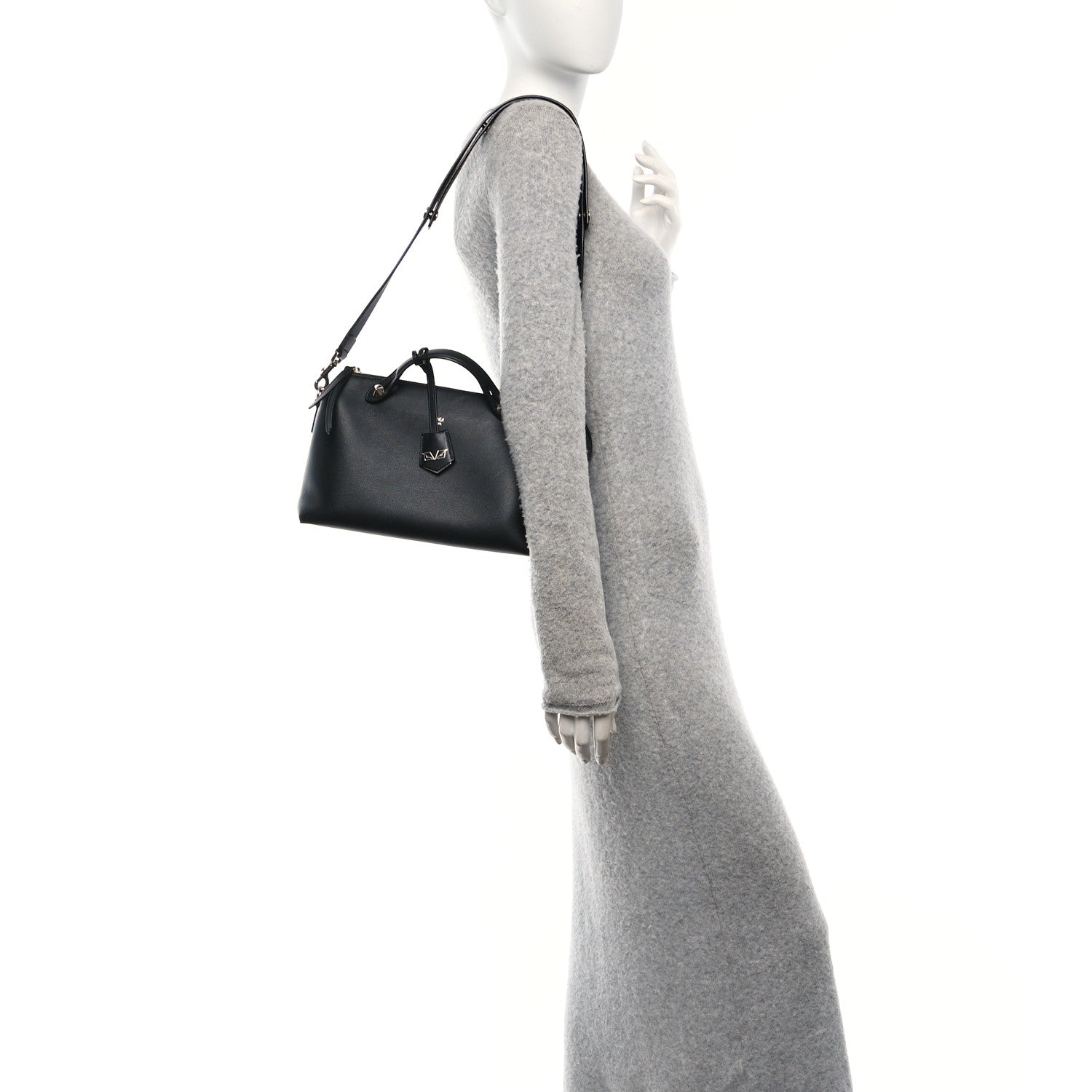 Fendi Vitello Dolce Medium By The Way Boston Bag Black 2 of 10
