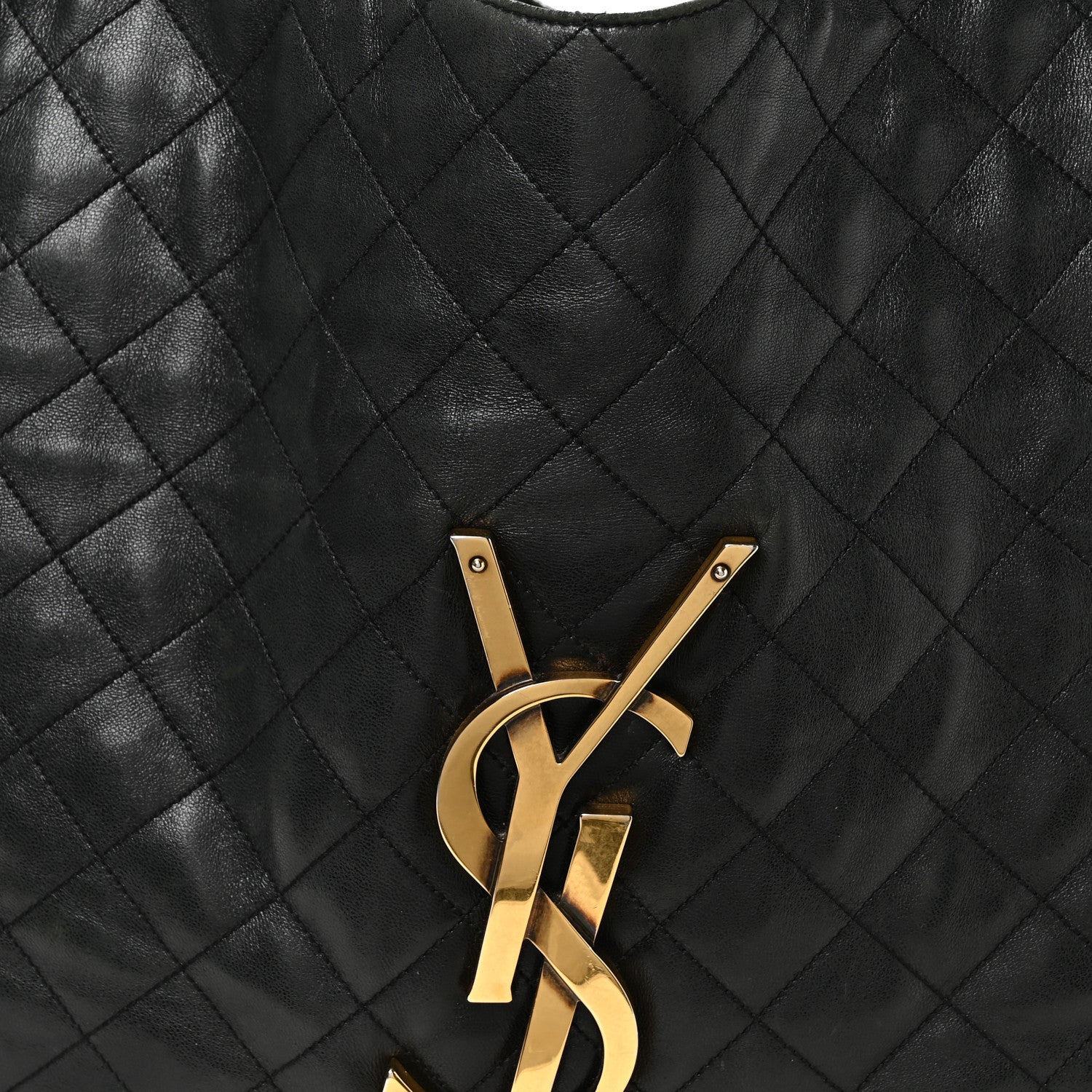 Saint Laurent Lambskin Quilted Maxi Icare Shopping Tote Black 7 of 12