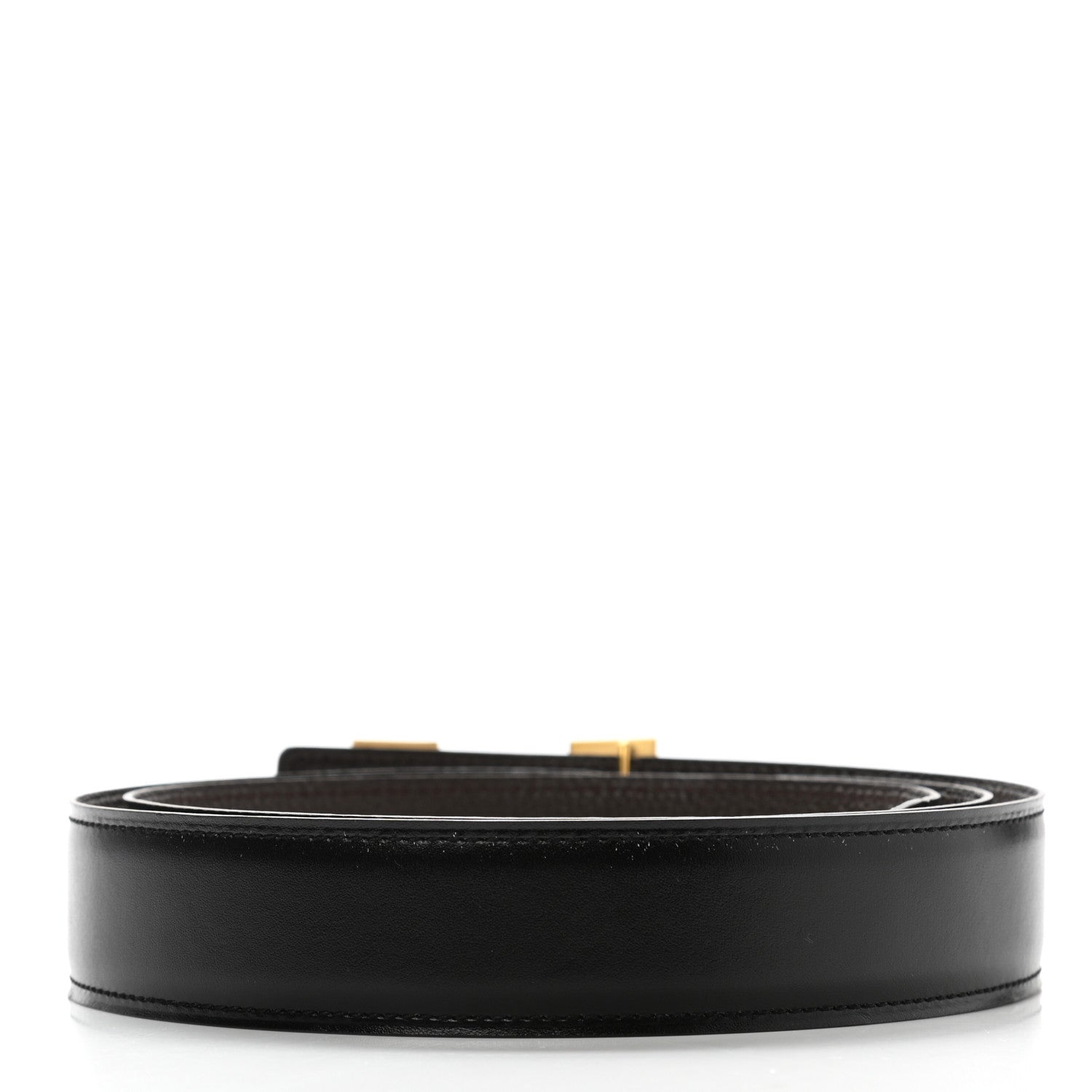 Hermes Box Togo 32mm H Belt 105 Black Chocolate 2 of 8
