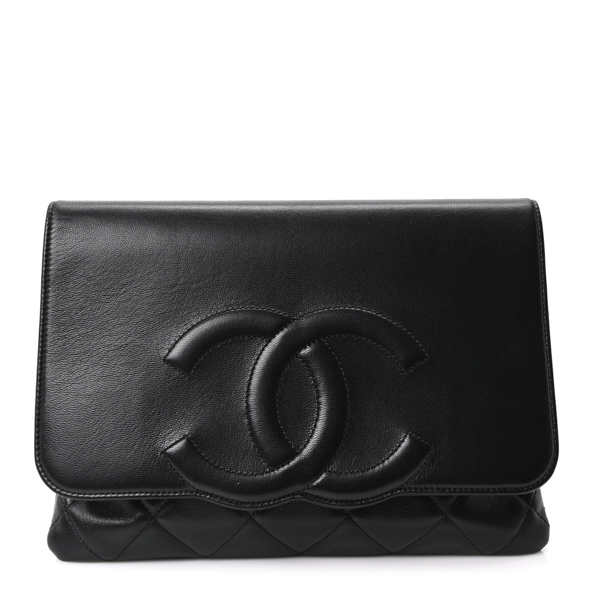 Chanel Goatskin Quilted Timeless CC Clutch Black 1 of 10
