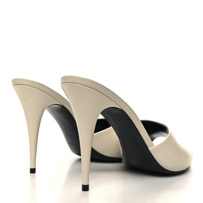 Saint Laurent Calfskin New Belfagor 110mm Mules 40 Pearl 4 of 10