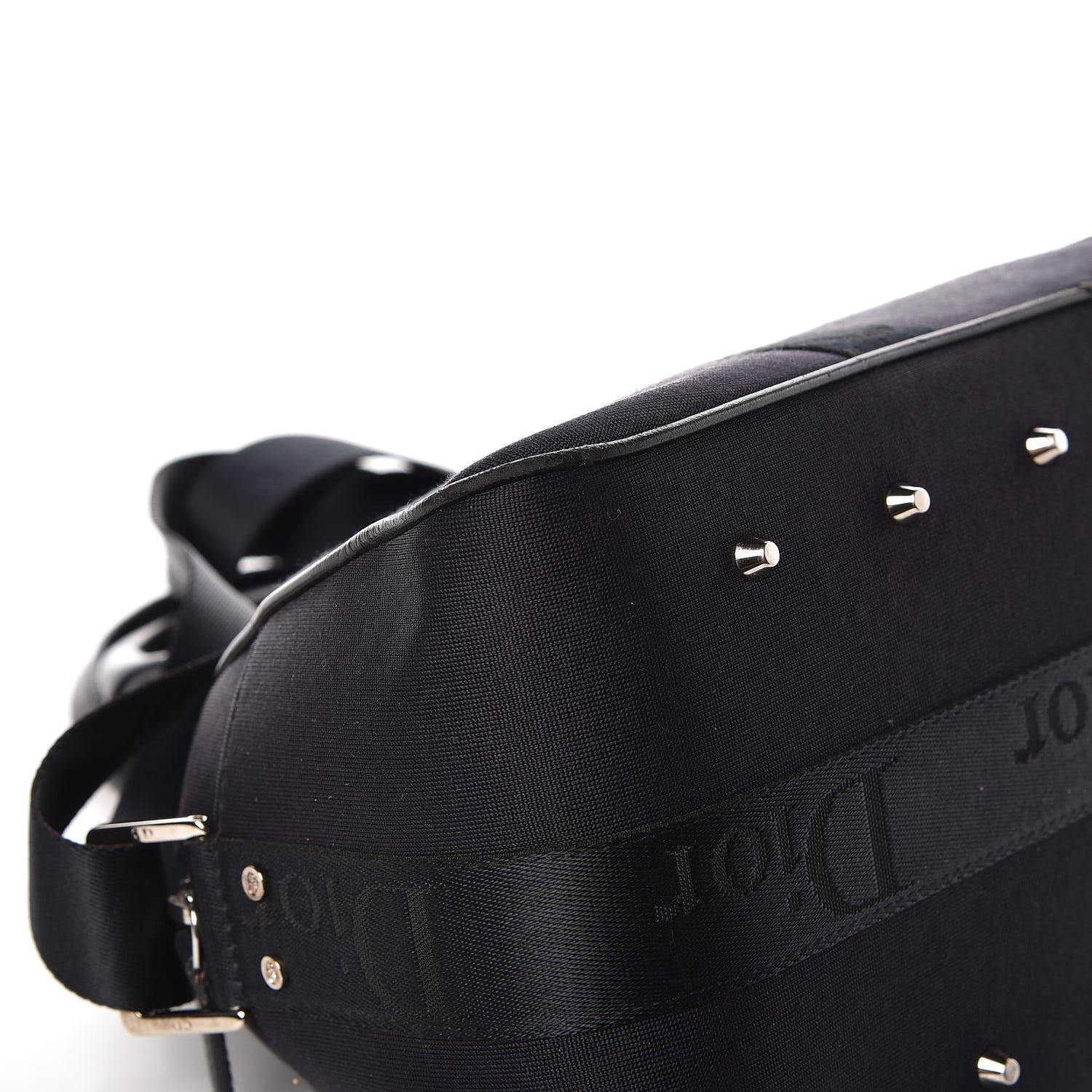 Christian Dior Nylon Crystal Satchel Black 14 of 19