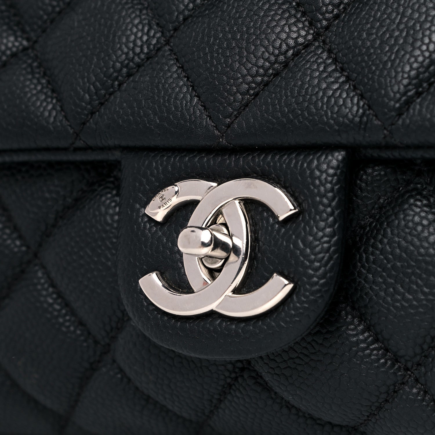 Chanel Caviar Quilted Jumbo Easy Flap Black 28 of 33