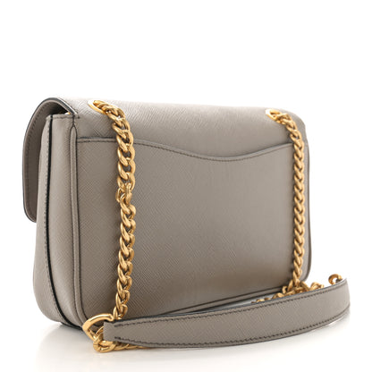 Prada Saffiano Flap Shoulder Bag Argilla 3 of 11