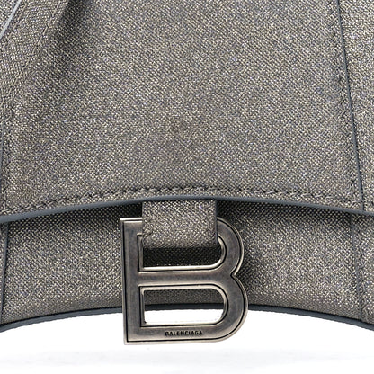 Balenciaga Glitter Fabric Hourglass Top Handle Bag XS Grey 8 of 11