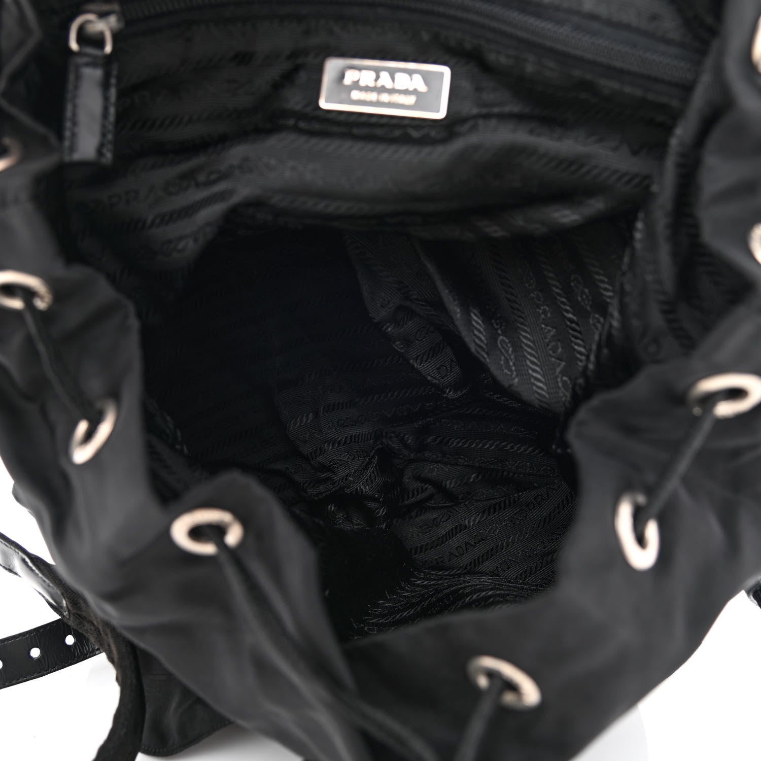 Prada Nylon Vela Medium Backpack Black 5 of 8