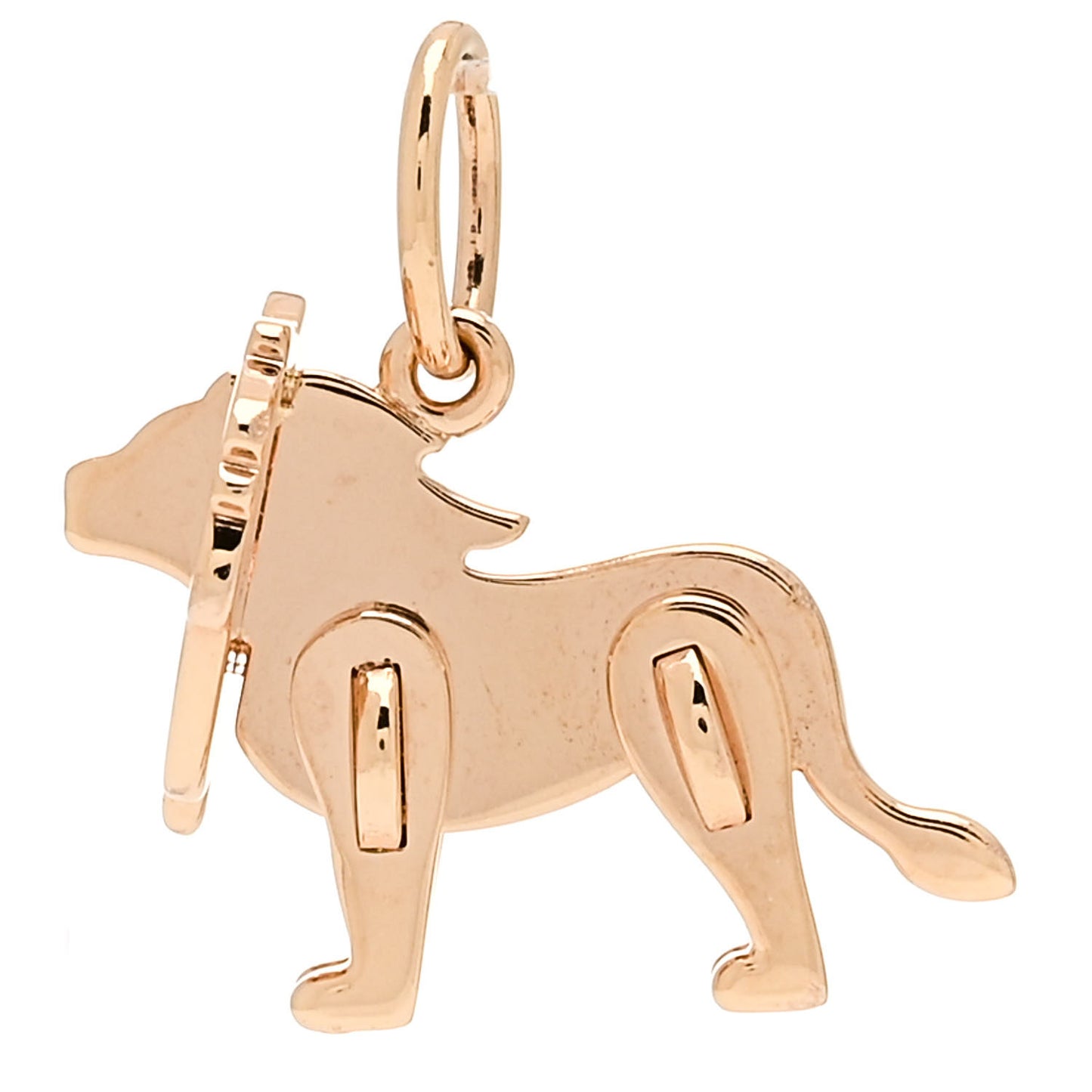 18K Rose Gold Save The Wild Lion Charm