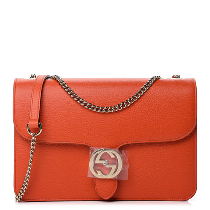 Gucci Dollar Calfskin Interlocking G Shoulder Bag Sun Orange 1 of 11