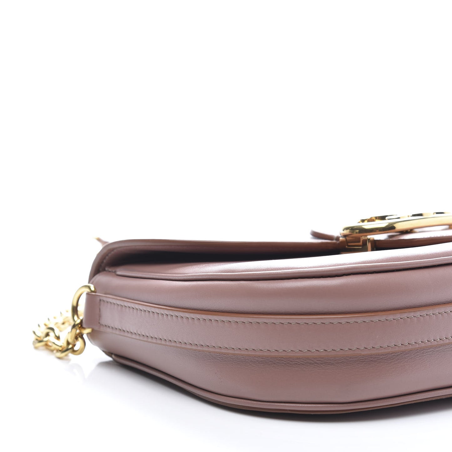 Shiny Calfskin Medium Chain Maillon Triomphe Antique Rose