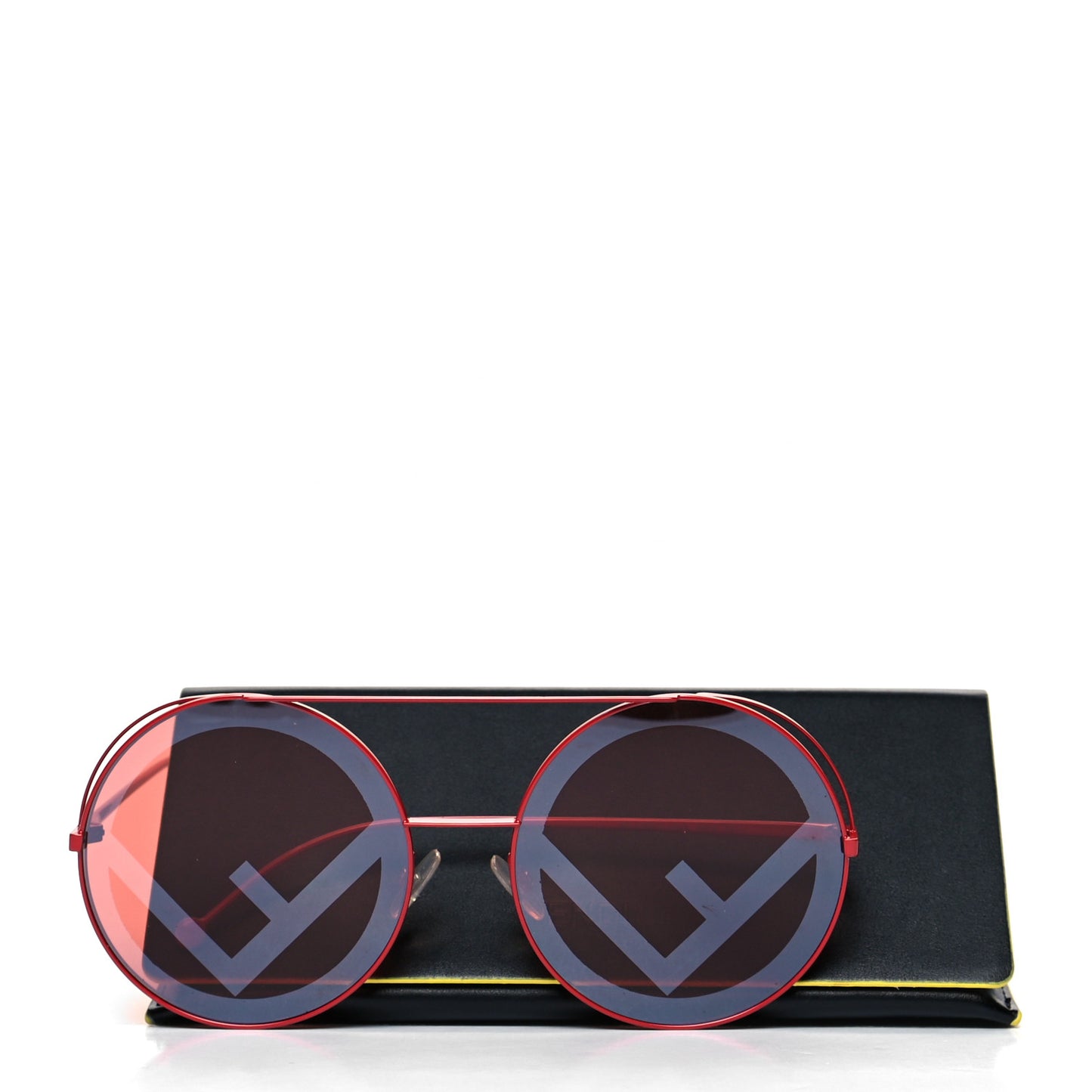 Metal Run Away Round Frame Sunglasses FF 0285/2 Red