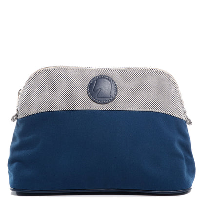 Hermes Canvas Bolide Samarcande Toiletry Case MM Indigo Bleu 1 of 11