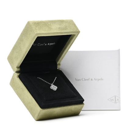 Van Cleef & Arpels 18K White Gold Diamond Sweet Alhambra Pendant Necklace 7 of 7