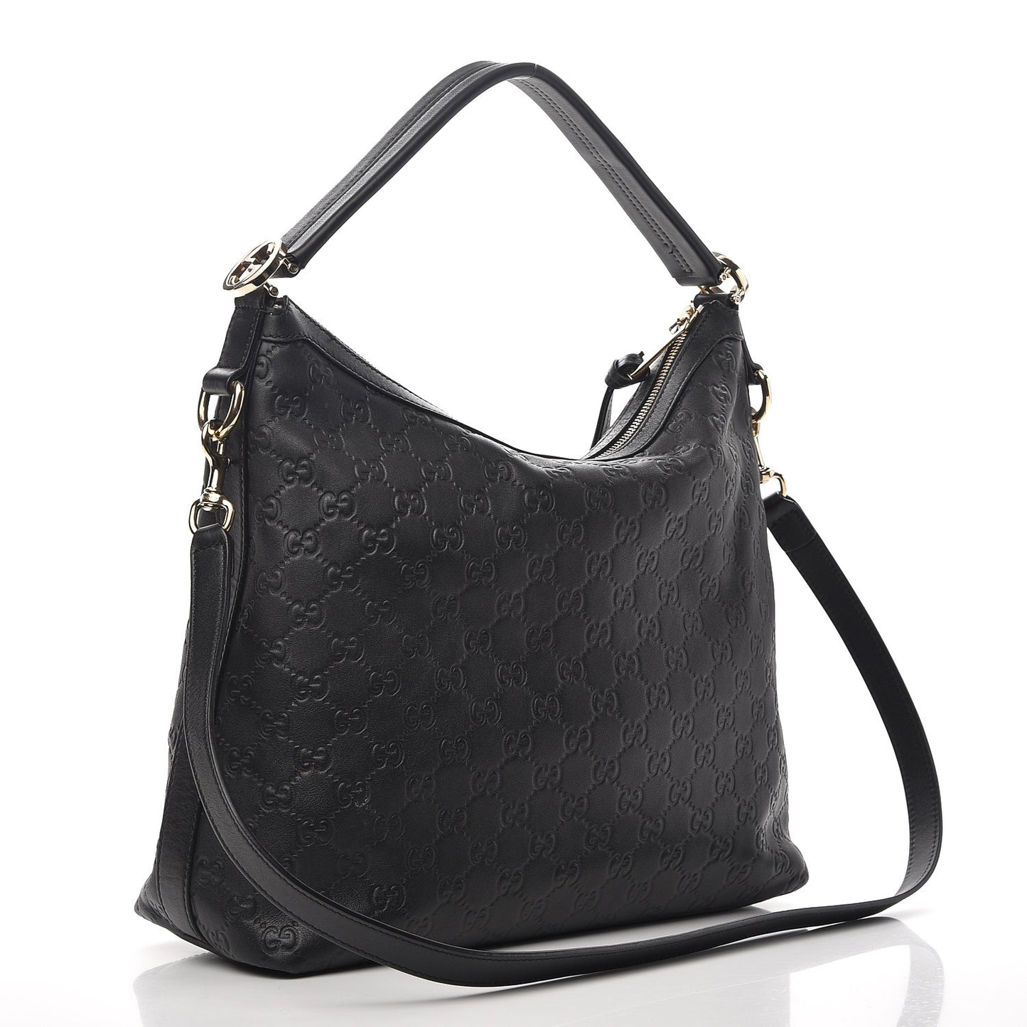 Guccissima Small Miss GG Hobo Black