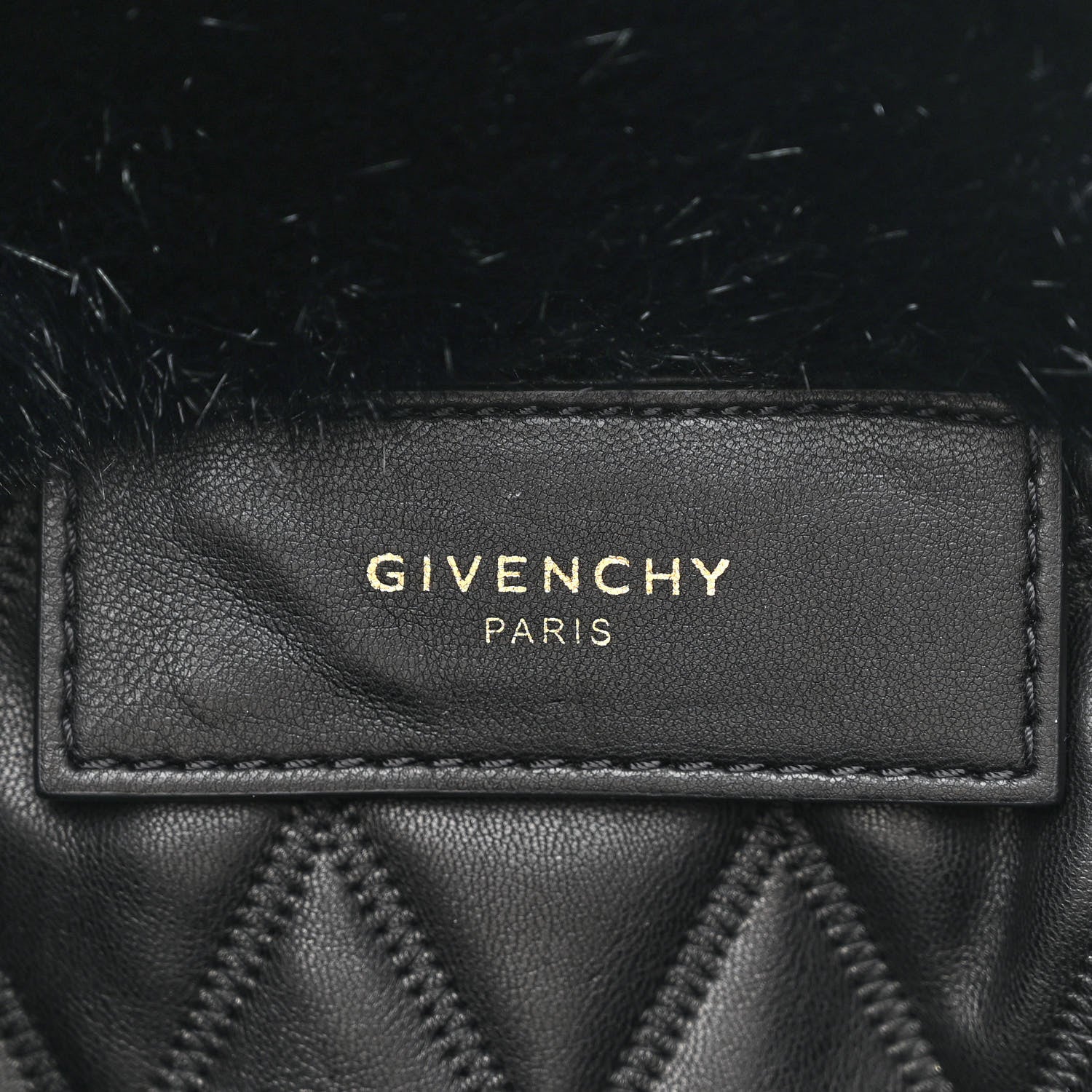 Givenchy Faux Fur Duo Shopper Tote Black White 6 of 10