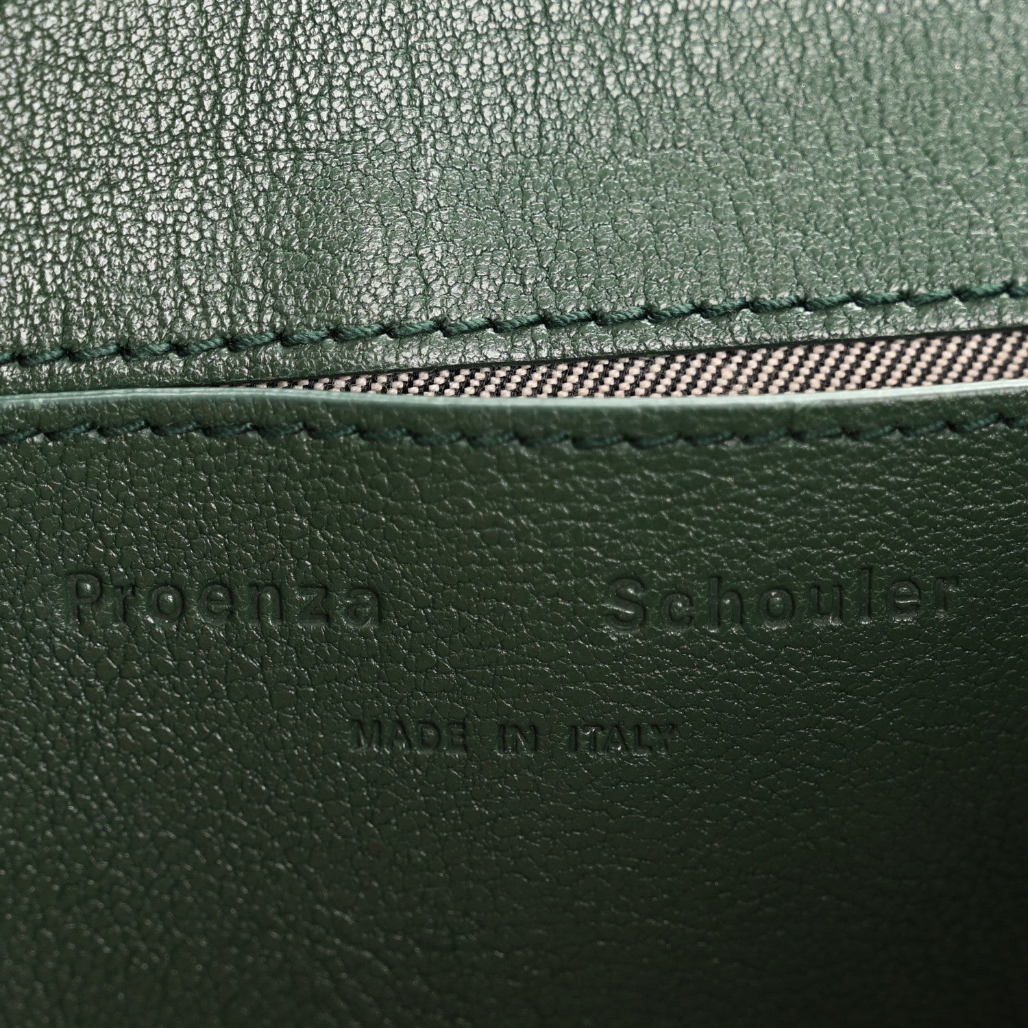 Proenza Schouler Lambskin Mini PS1 Satchel Forest Green 6 of 12