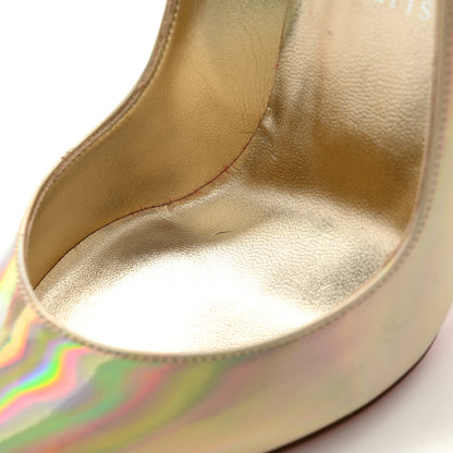 Christian Louboutin Metallic Patent Psychic Hot Chick 100 Pumps 38.5 Platine 10 of 10