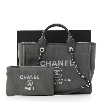 Chanel Mixed Fibers Small Deauville Tote Grey 13 of 13