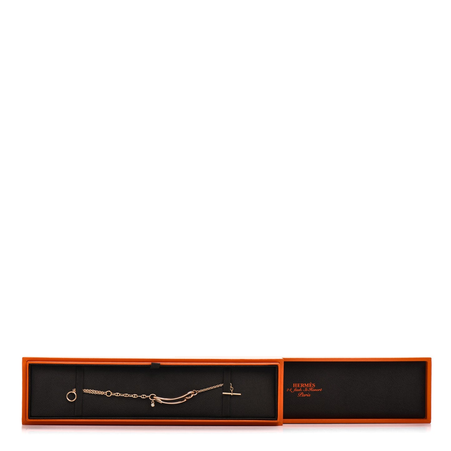 18K Rose Gold Diamond MM Chaine d'Ancre Punk Bracelet SH