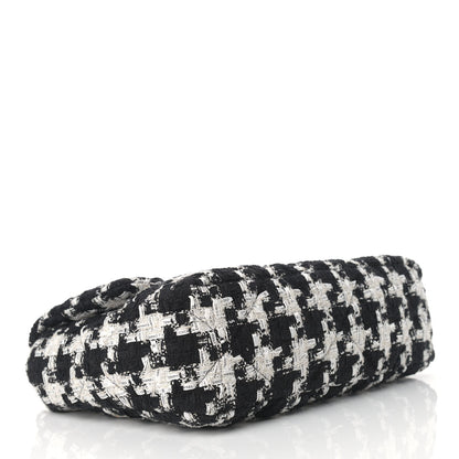 Chanel Tweed Quilted Large Chanel 19 Flap Black Ecru White 4 of 9
