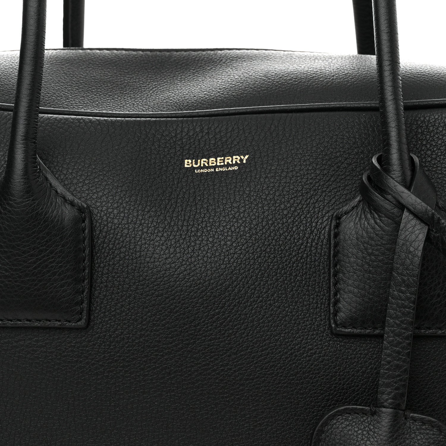Burberry Grained Calfskin Large Half Cube Bowling Bag Black 7 of 13