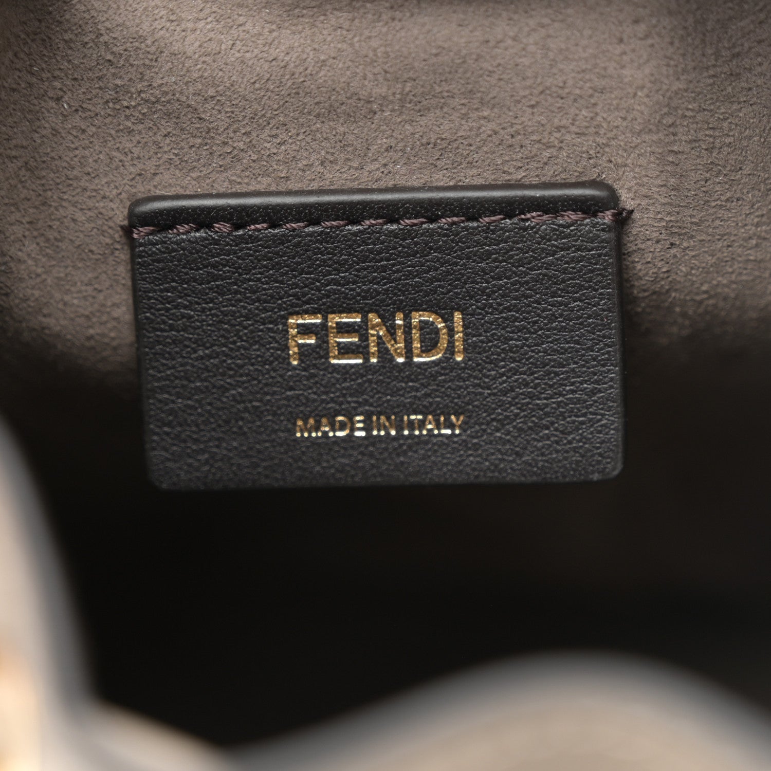Fendi Vitello Liberty F is Fendi FF 1974 Embossed Mini Mon Tresor Bucket Bag Dove Grey 6 of 10