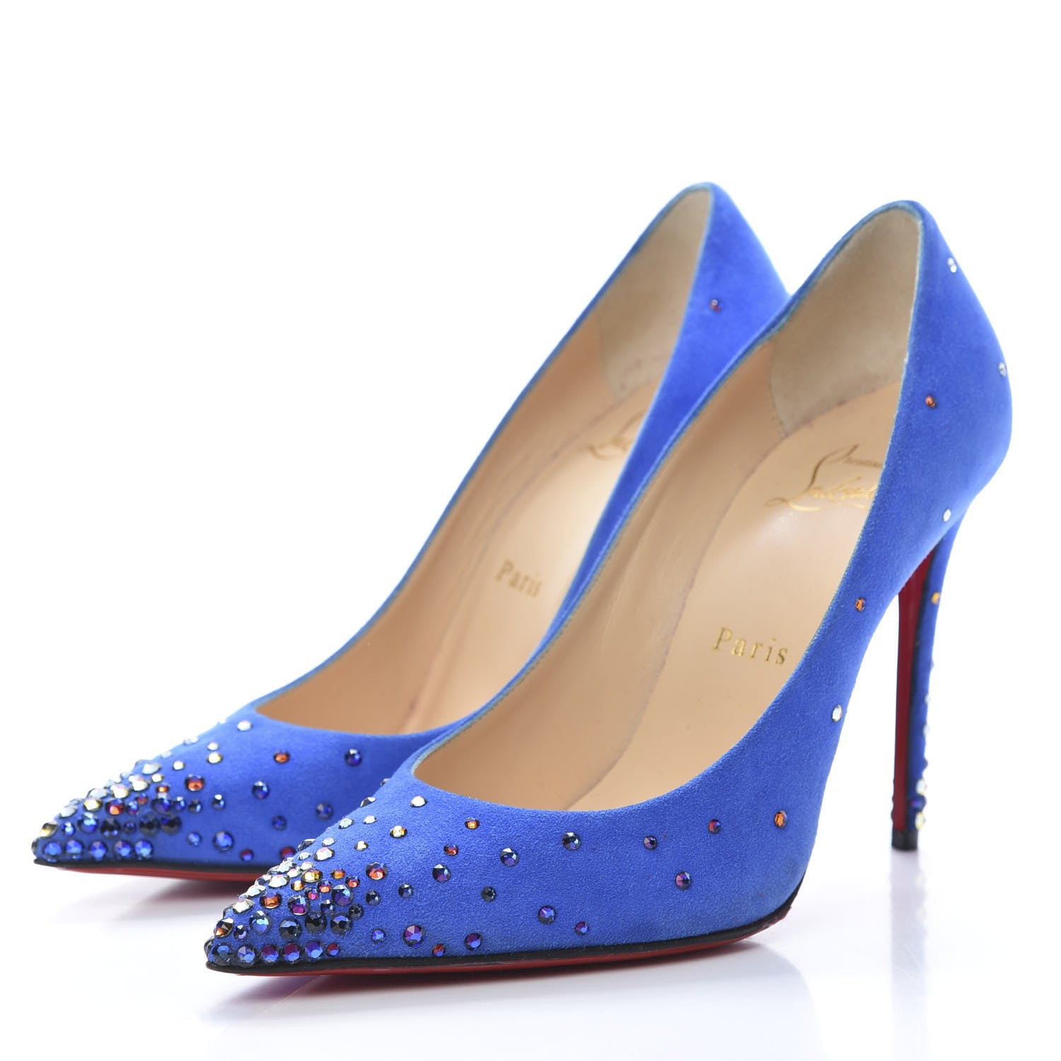 Christian Louboutin Suede Degrastrasss 100 Pumps 36.5 Version Electric 3 of 12