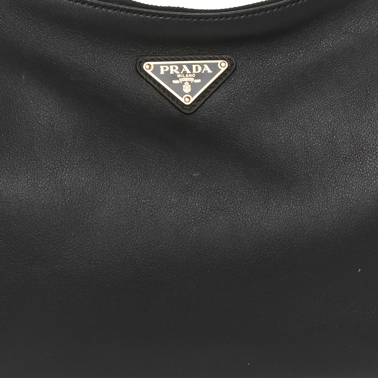 Prada Soft Calfskin Aimee Shoulder Bag Black 6 of 8