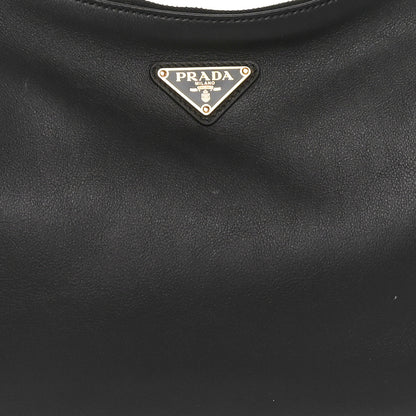 Prada Soft Calfskin Aimee Shoulder Bag Black 6 of 8