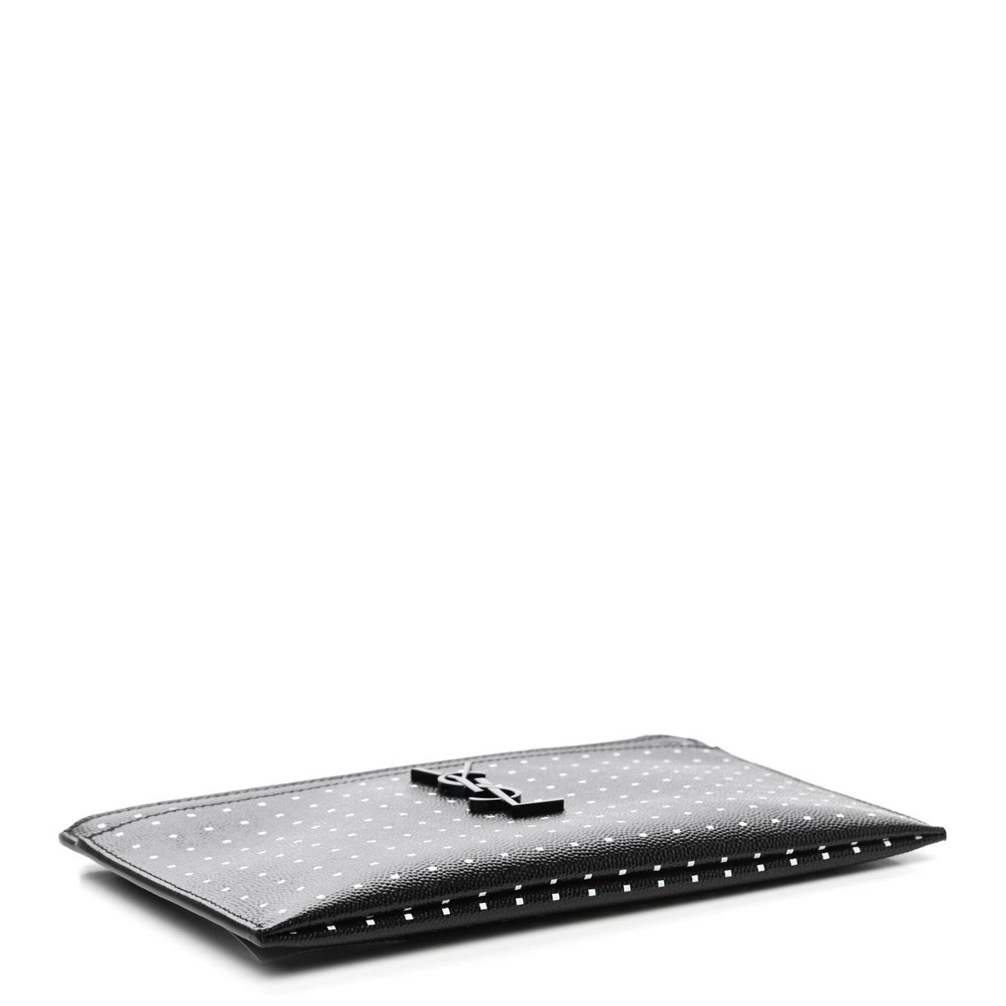 Grain De Poudre Square Dot Zip Bill Pouch Black White