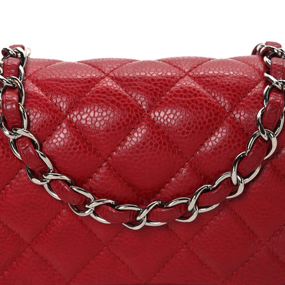 Chanel Caviar Quilted Mini Square Flap Red 8 of 10