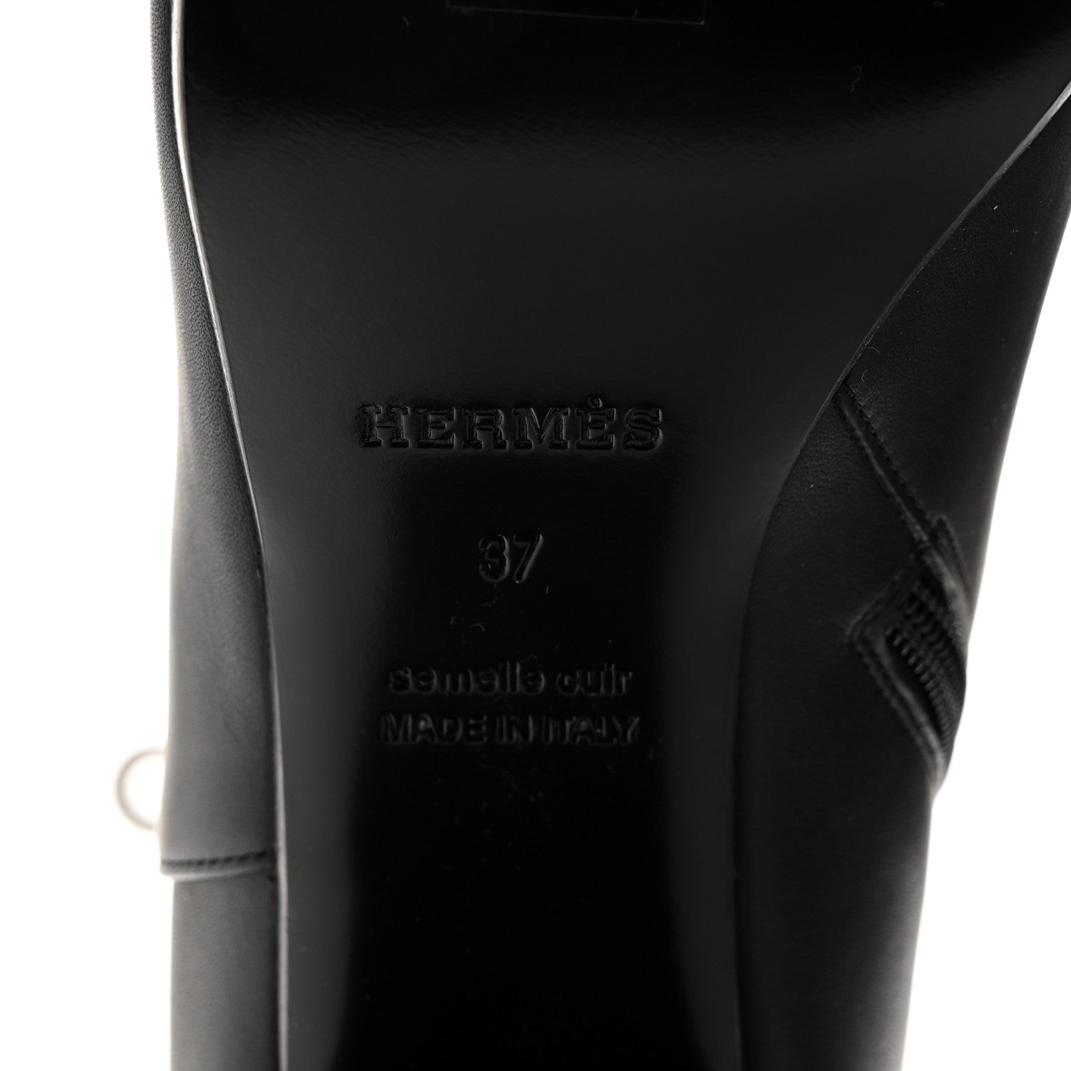 Hermes Calfskin Saint Germain Ankle Boots 37 Black 8 of 9