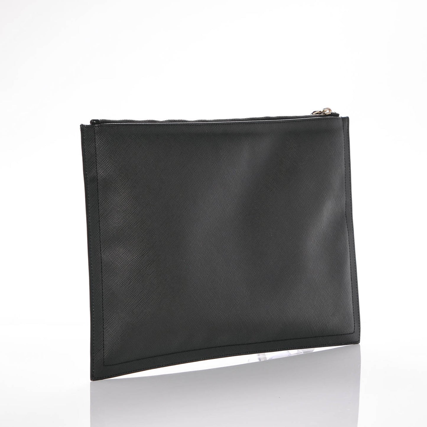 Textured Coated Canvas Rottweiler Print Large Cosmetic Pouch Black