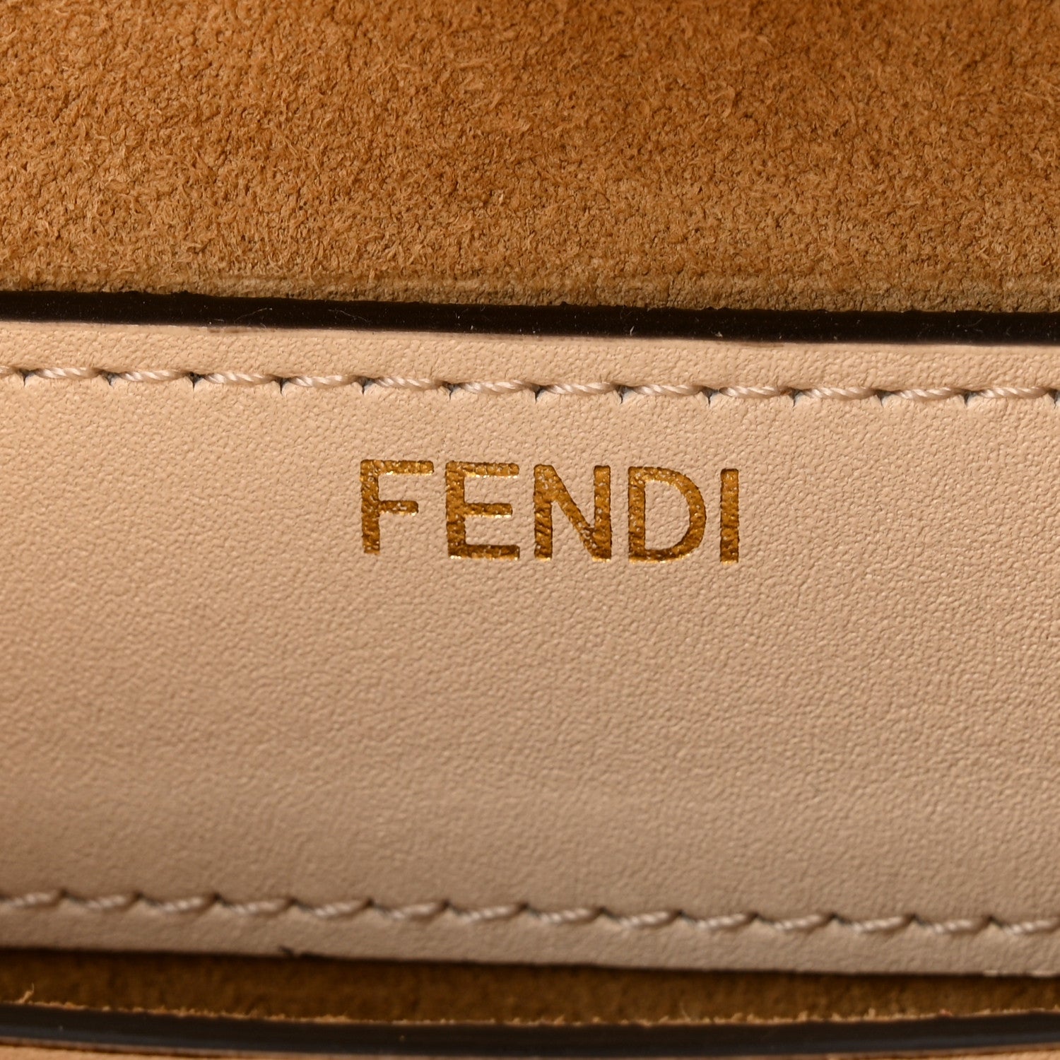 Fendi Vitello Small Soft Peekaboo Satchel Crosta Camelia 6 of 9