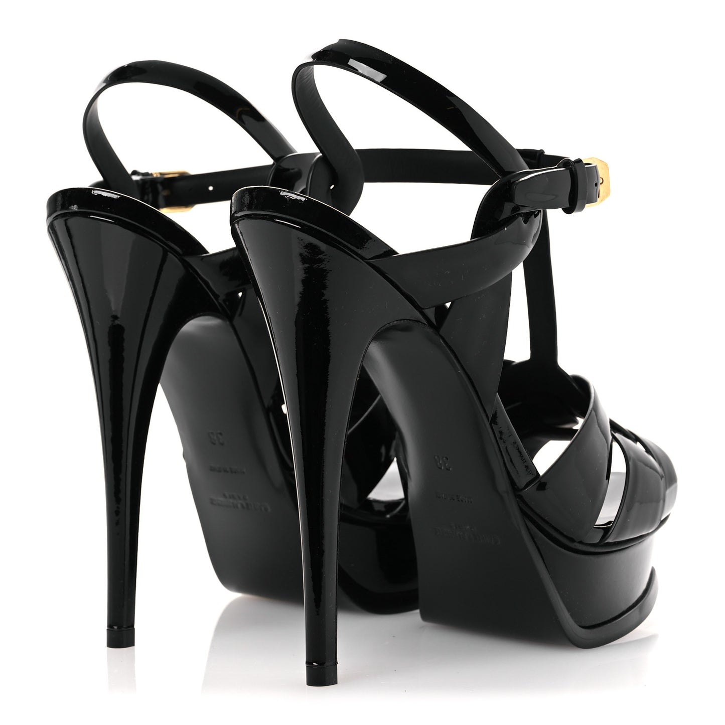 Patent Tribute 105 Platform Sandals 38 Black