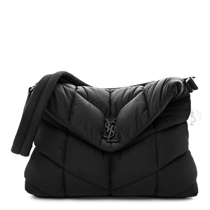 Saint Laurent Econyl Nylon Lou Puffer Messenger Black 1 of 10