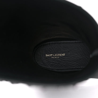 Saint Laurent Rubber Studded Festival Rain Boots 42 Black 7 of 10