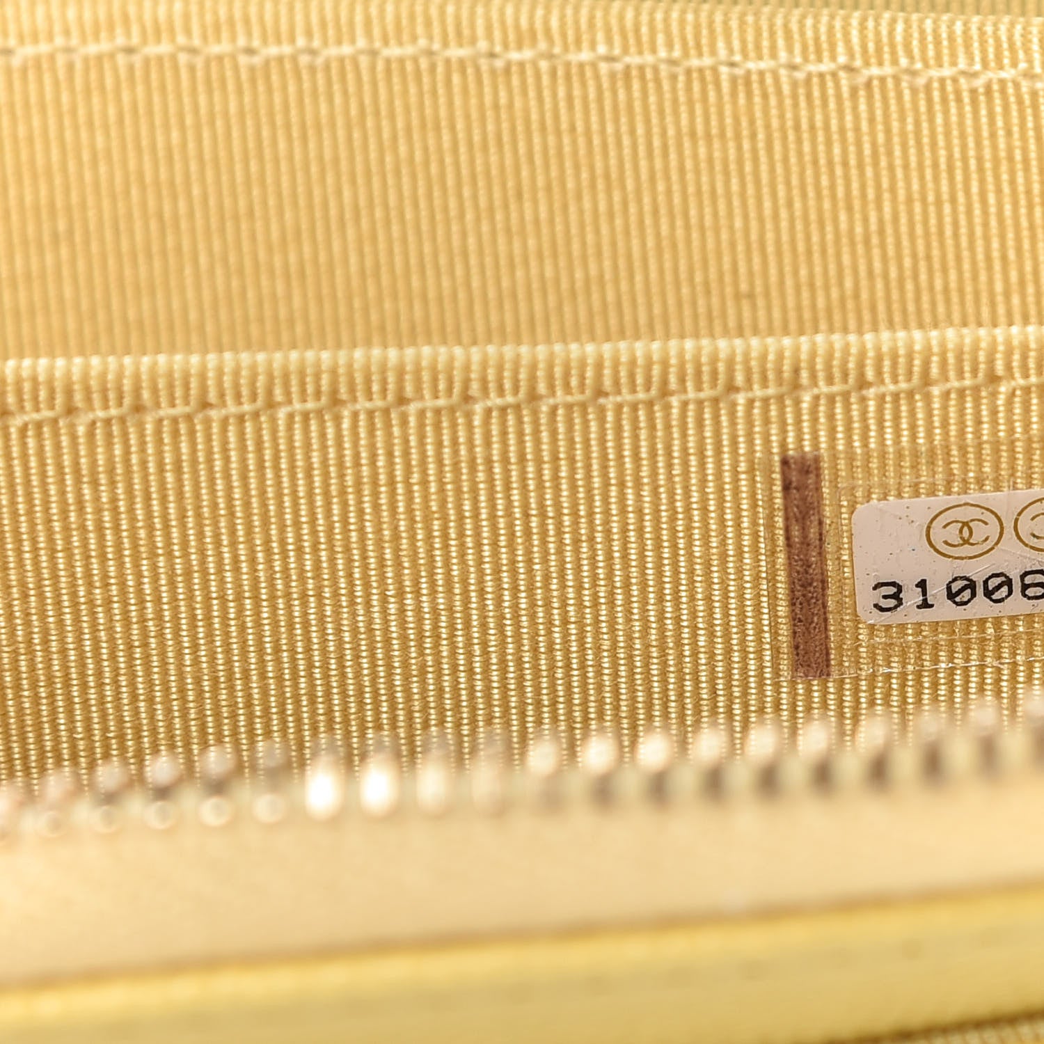 Chanel Caviar Quilted Zip Coin Purse Yellow 7 of 9