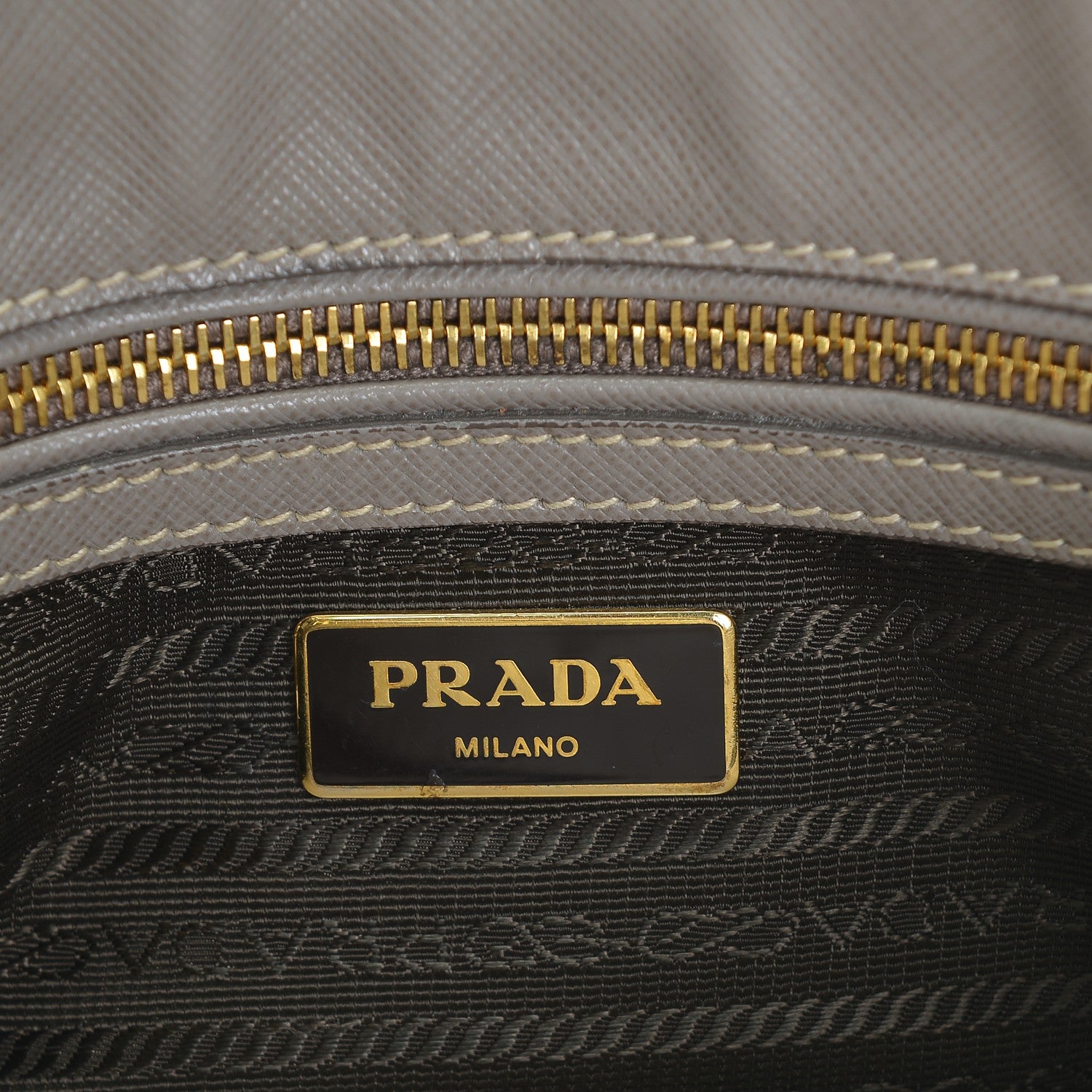 Prada Saffiano Mini Galleria Double Zip Tote Argilla 6 of 7