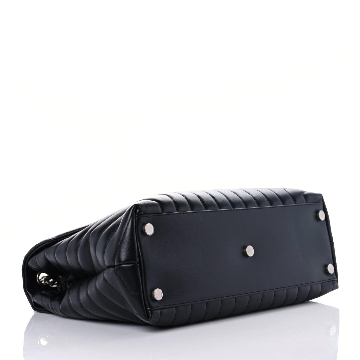 Saint Laurent Calfskin Y Quilted Monogram Large Loulou Chain Satchel Black 4 of 14