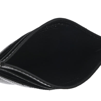 Saint Laurent Grain De Poudre Matelasse Chevron Monogram Credit Card Case Black 5 of 8