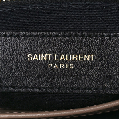 Saint Laurent Calfskin Y Quilted Monogram Toy Loulou Crossbody Bag Taupe 8 of 11
