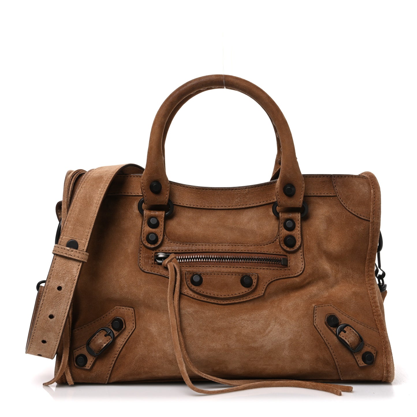 Waxed Suede Calfskin Classic Hardware Small Le City Camel Camel