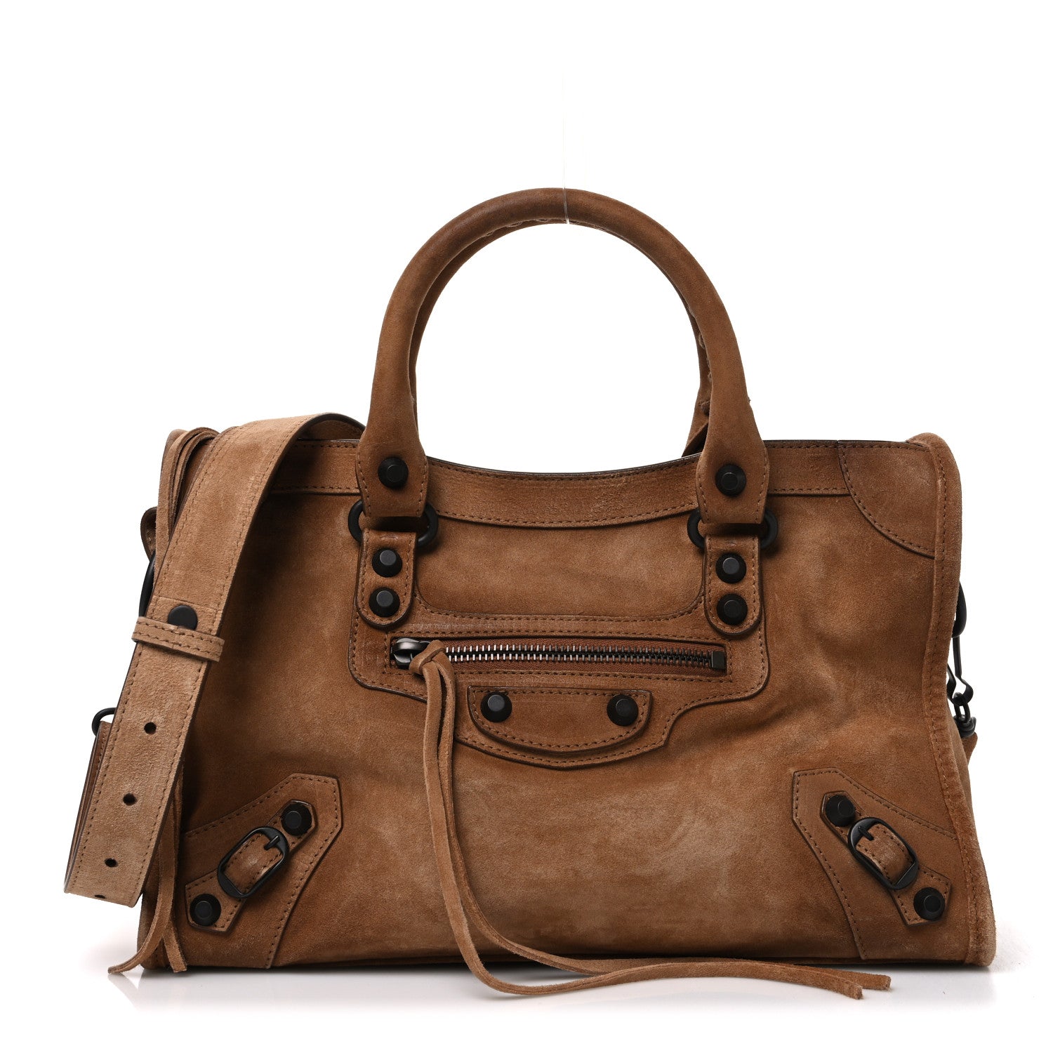 Balenciaga Waxed Suede Calfskin Classic Hardware Small Le City Camel Camel 1 of 10