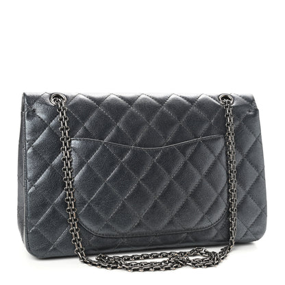 Chanel Metallic Calfskin Quilted 2.55 Reissue 227 Flap Charcoal 3 of 9