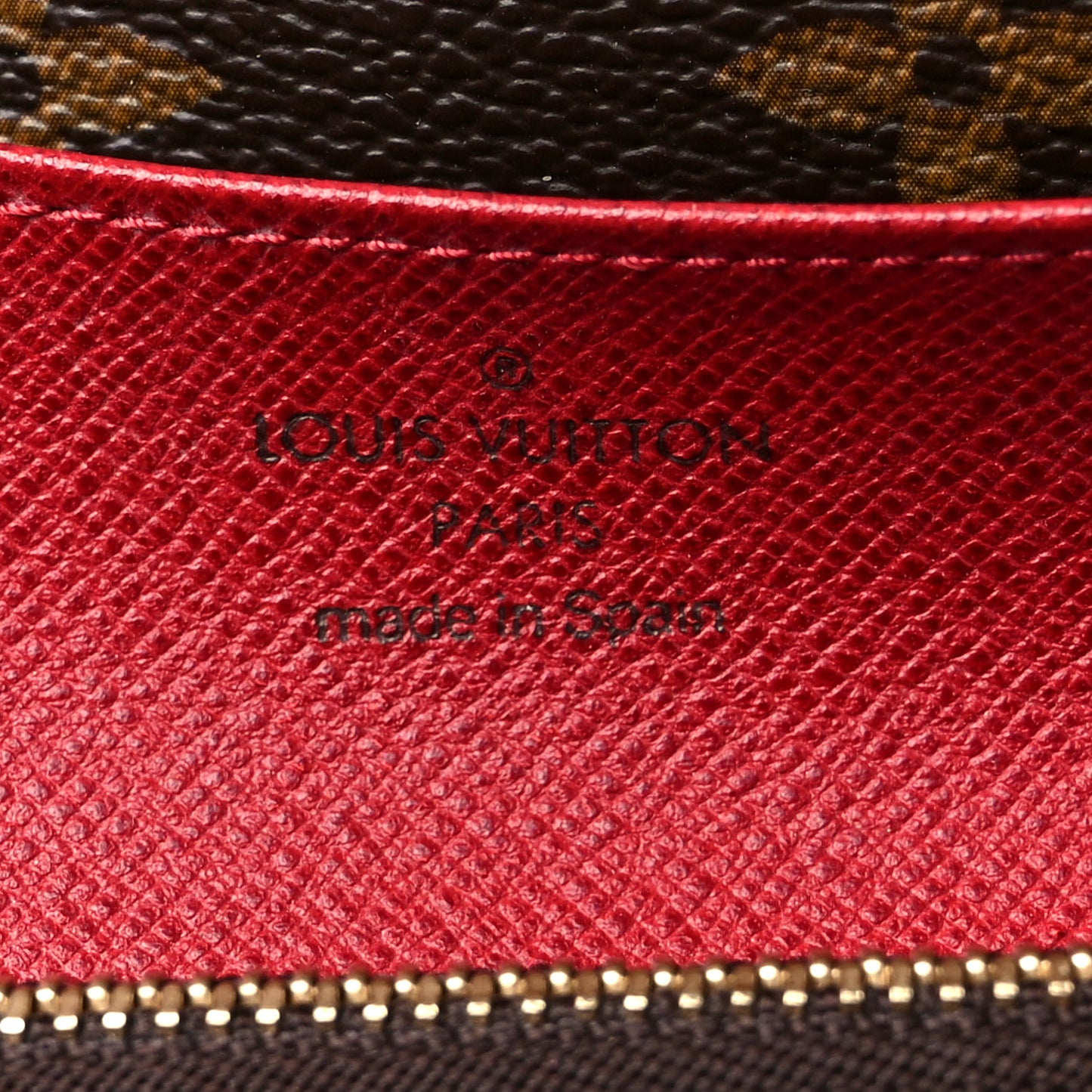 Monogram Emilie Wallet Rouge