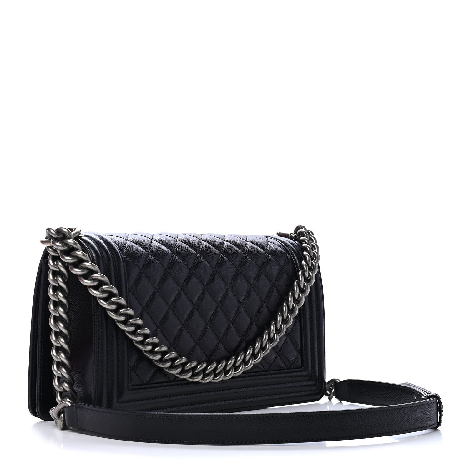 Chanel Caviar Quilted Medium Boy Flap Black 2 of 6
