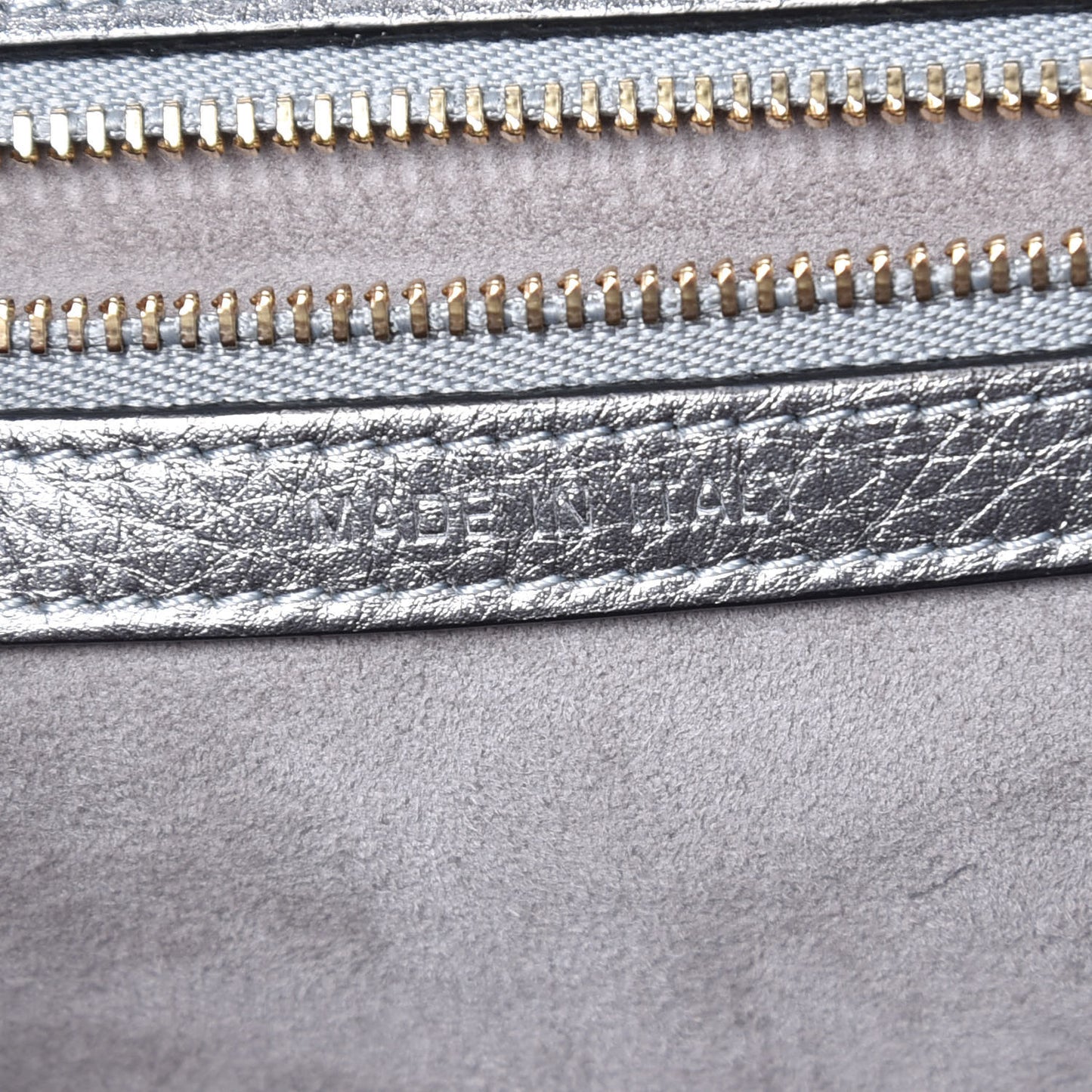 Metallic Grained Calfskin Medium Diorama Flap Bag Silver