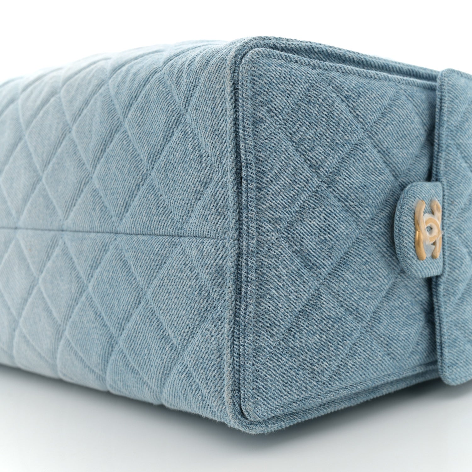 Chanel Washed Denim Quilted Medium Chanel 25 Handbag Blue 10 of 11